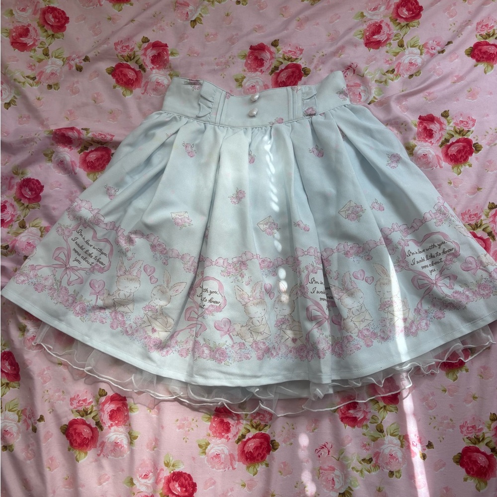 Liz Lisa Pastel Bunny Print Skirt